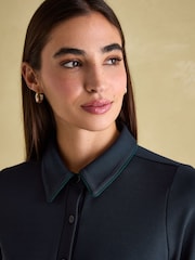 Joules Tallie Navy Long Sleeve Jersey Ponte Dress - Image 4 of 6