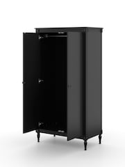 Feather & Black Black Casterton Double 2 Drawer Wooden Wardrobe - Image 2 of 3