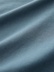 Blue Relaxed Fit Boxy 100% Cotton Slouch Shoulder T-Shirt - Image 6 of 6