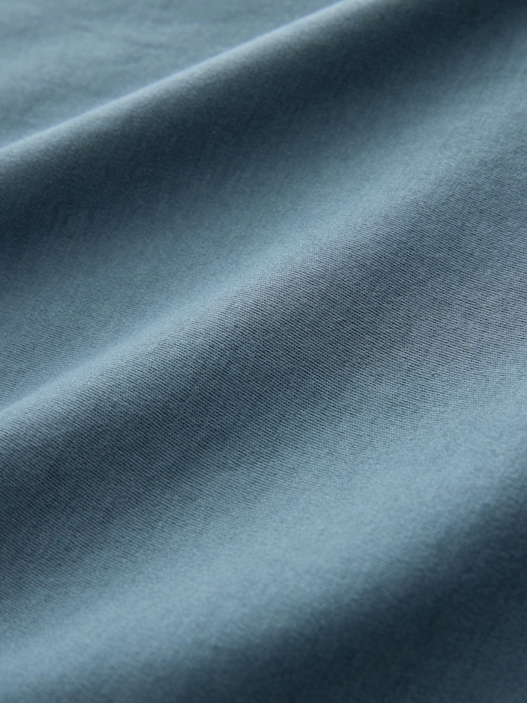Blue Relaxed Fit Boxy 100% Cotton Slouch Shoulder T-Shirt - Image 6 of 6
