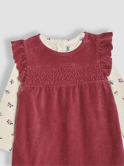 طقم من فستان كوردروي مخملي ولباس قطعة واحدة للبيبي من Jojo Maman Bébé - Image 6 of 6