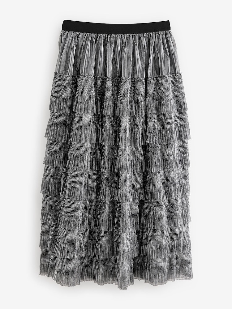 Argent - Jupe mi-longue en tulle - Image 6 of 8