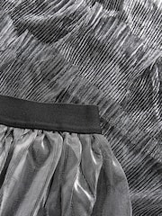Silver Mesh Tulle Midi Skirt - Image 7 of 8