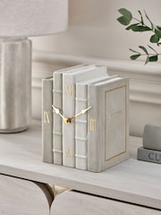 Beige Chic Books Clock - Image 1 of 3