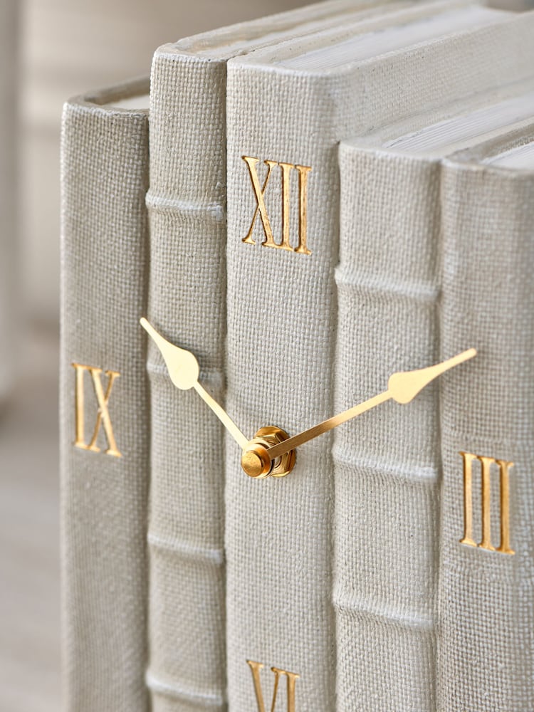 Beige Chic Books Clock - Image 2 of 3
