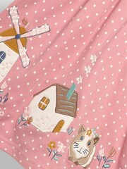 JoJo Maman Bébé Pink Guinea Pig Appliqué Button Front Dress - Image 3 of 3