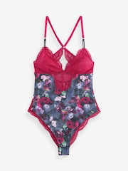 B by Ted Baker Charcoal Grey Lace Bodysuit - Image 8 of 10