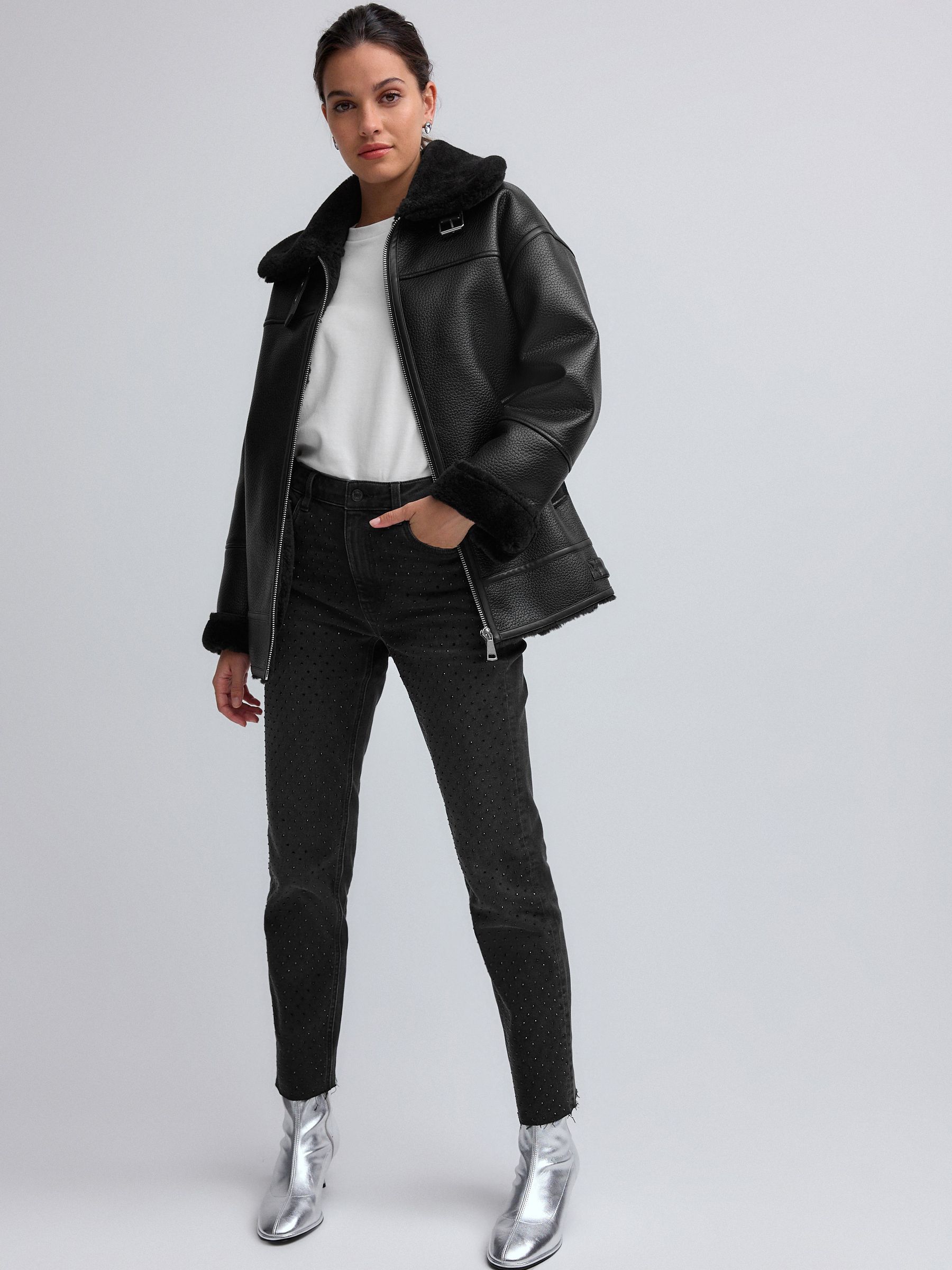 Buy Aviator Faux Leather Biker Jacket Next Ukraine