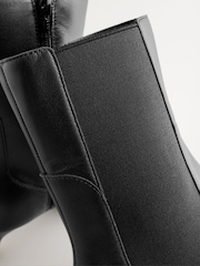 Black Leather Standard/Wide Fit Forever Comfort® Chisel Toe Chelsea Ankle Boots - Image 11 of 11