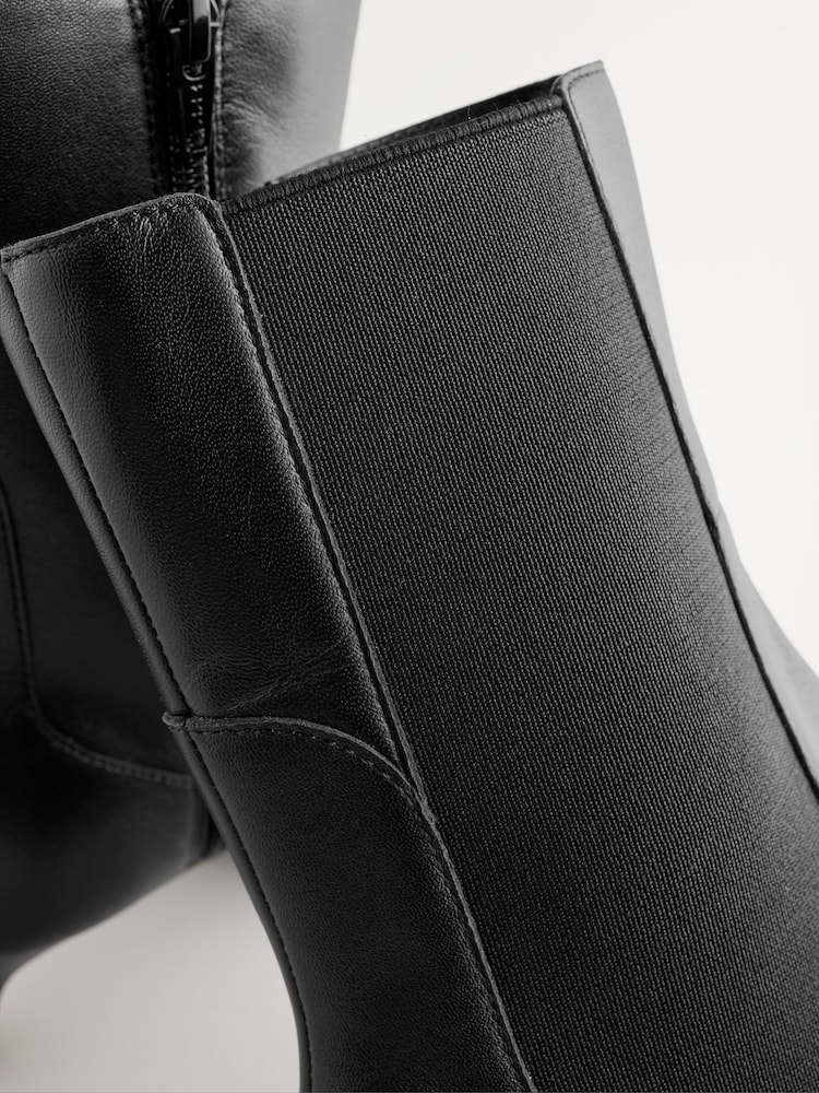 Usnje črne barve - gležnjarji z gležnjarji Forever Comfort® Chisel Toe Chelsea Ankle - Slika 11 iz 11 Usnje črne barve - gležnjarji z gležnjarji Forever Comfort® Chisel Toe Chelsea Ankle - Slika 11 iz 11