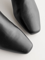 Black Leather Standard/Wide Fit Forever Comfort® Chisel Toe Chelsea Ankle Boots - Image 9 of 11