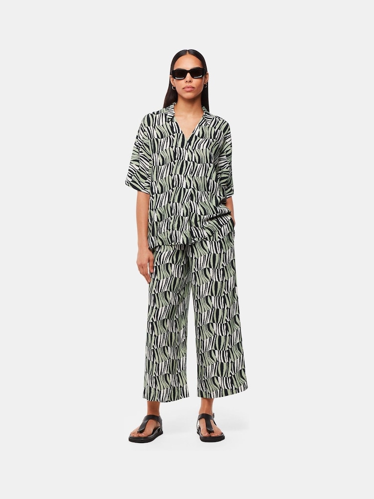 Whistles Natural Checkerboard Tiger Boxy Shirt - Image 1 of 5 Whistles Natural Checkerboard Tiger Boxy Shirt - Image 1 of 5