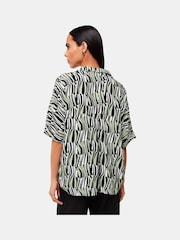 Whistles Natural Checkerboard Tiger Boxy Shirt - Image 2 of 5