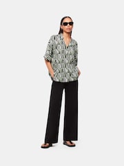Whistles Natural Checkerboard Tiger Boxy Shirt - Image 4 of 5