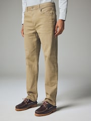 Light Stone Straight Fit Soft Touch Coloured Stretch Jeans - Image 1 of 12