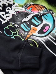 Black Snowman Christmas Graphic 100% Cotton Hoodie (3-16yrs) - Image 3 of 4
