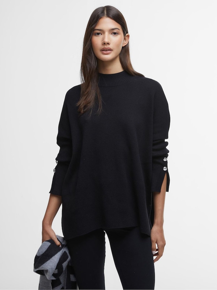 Barbour® International Jade Knitted 100% Cotton Jumper - Image 1 of 7 Barbour® International Jade Knitted 100% Cotton Jumper - Image 1 of 7