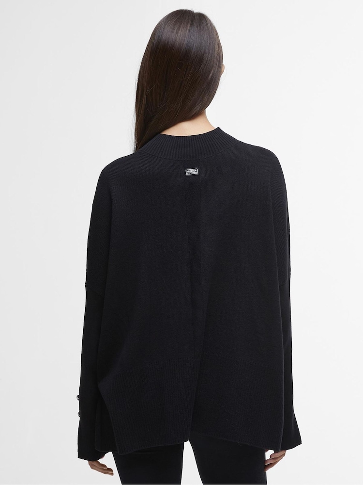 Barbour® International Jade Knitted 100% Cotton Jumper - Image 2 of 7 Barbour® International Jade Knitted 100% Cotton Jumper - Image 2 of 7