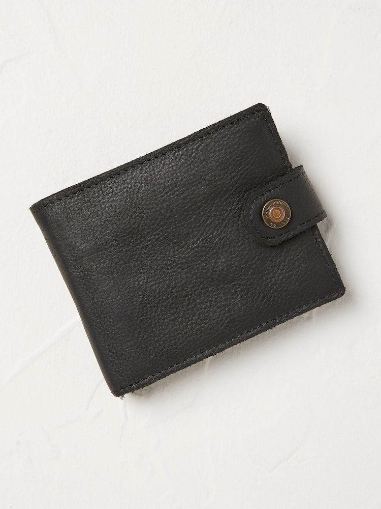 Черный - FatFace Multi Compartment Leather Wallet - Image 1 of 2 Черный - FatFace Multi Compartment Leather Wallet - Image 1 of 2