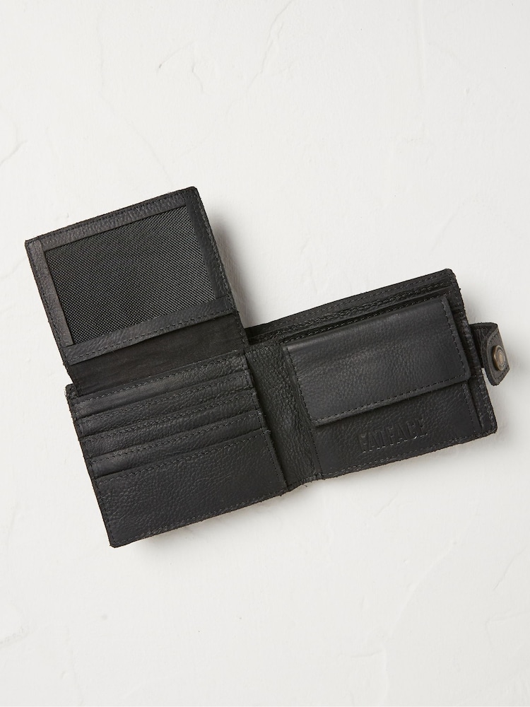 Черный - FatFace Multi Compartment Leather Wallet - Image 2 of 2 Черный - FatFace Multi Compartment Leather Wallet - Image 2 of 2