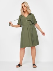 Yours Curve Green Desert Dress - Image 1 of 5