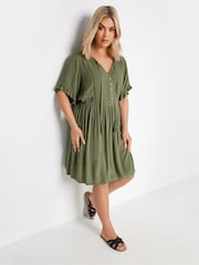 Yours Curve Green Desert Dress - Image 2 of 5