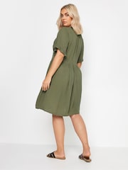 Yours Curve Green Desert Dress - Image 3 of 5