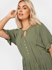 Yours Curve Green Desert Dress - Image 4 of 5