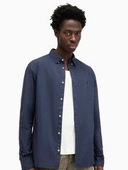 AllSaints Blue Hawthorne Shirt - Image 1 of 6