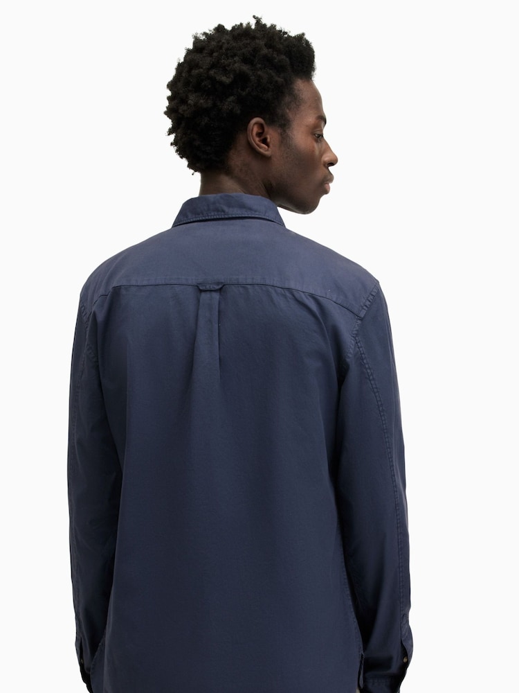 AllSaints Blue Hawthorne Shirt - Image 2 of 6