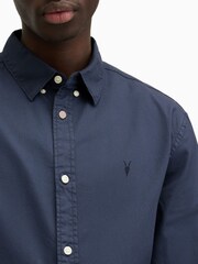 AllSaints Blue Hawthorne Shirt - Image 3 of 6
