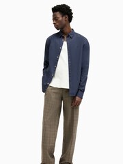 AllSaints Blue Hawthorne Shirt - Image 4 of 6