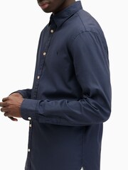 AllSaints Blue Hawthorne Shirt - Image 5 of 6