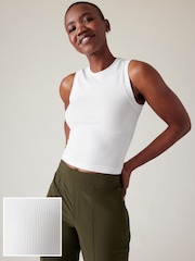 Athleta White Renew Seamless Muscle Tank Top - Image 1 of 4