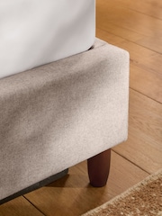 Wool Blend Natural Stone Grayson Upholstered Hotel Ottoman Storage Bed Frame - Image 3 of 7