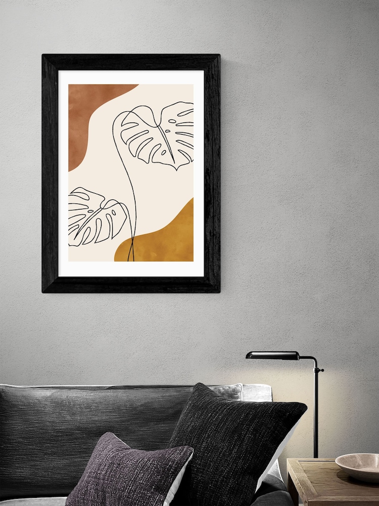 East End Prints Black One Line Monstera Framed Art Print - Image 2 of 3