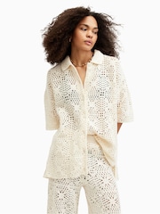 AllSaints White Milly Shirt - Image 1 of 8