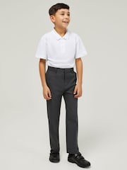 Trutex Junior Boys Regular Fit Grey School Trousers - Image 1 of 5