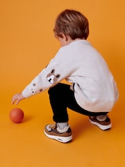 Ecru Marl Dogs 100% Cotton Crew Neck Jumper (3mths-7yrs) - Image 2 of 7