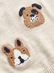 Ecru Marl Dogs 100% Cotton Crew Neck Jumper (3mths-7yrs) - Image 7 of 7