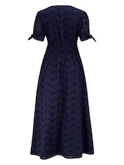 Pour Moi Blue Amanda Fuller Bust Broderie Tiered Midaxi Dress - Image 4 of 4