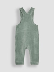 JoJo Maman Bébé Green Giraffe Appliqué Dungarees & Print Top Set - Image 3 of 8