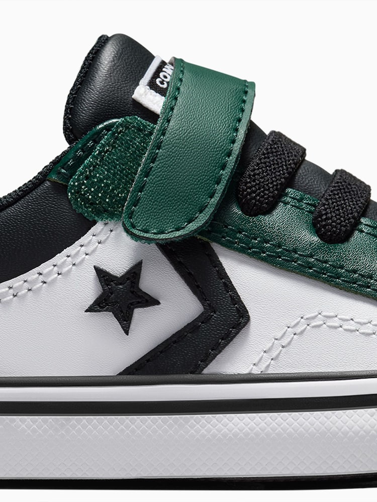 Converse Green Infant Pro Blaze Strap Leather Trainers - Image 4 of 4