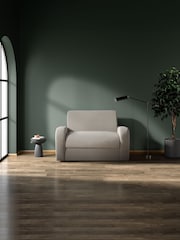 Jay-Be Brushed Twill Smoke Grey Brushed Deco Snuggle Sofa Bed - Image 1 of 6
