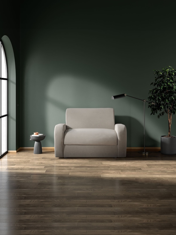 Jay-Be Brushed Twill Smoke Grey Brushed Deco Snuggle Sofa Bed - Image 1 of 6