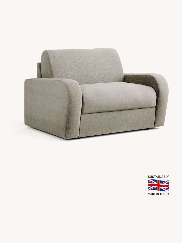 Jay-Be Brushed Twill Smoke Grey Brushed Deco Snuggle Sofa Bed - Image 2 of 6