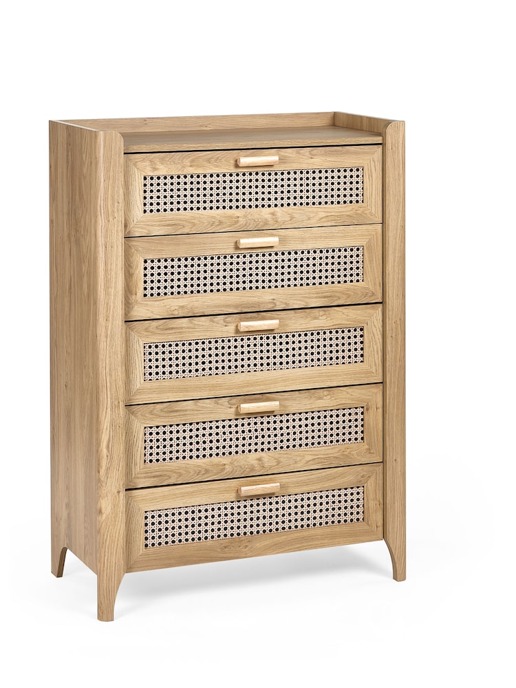 Julian Bowen Brown Sydney 5 Drawer Chest - Image 2 of 6