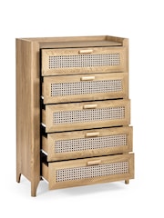 Julian Bowen Brown Sydney 5 Drawer Chest - Image 4 of 6
