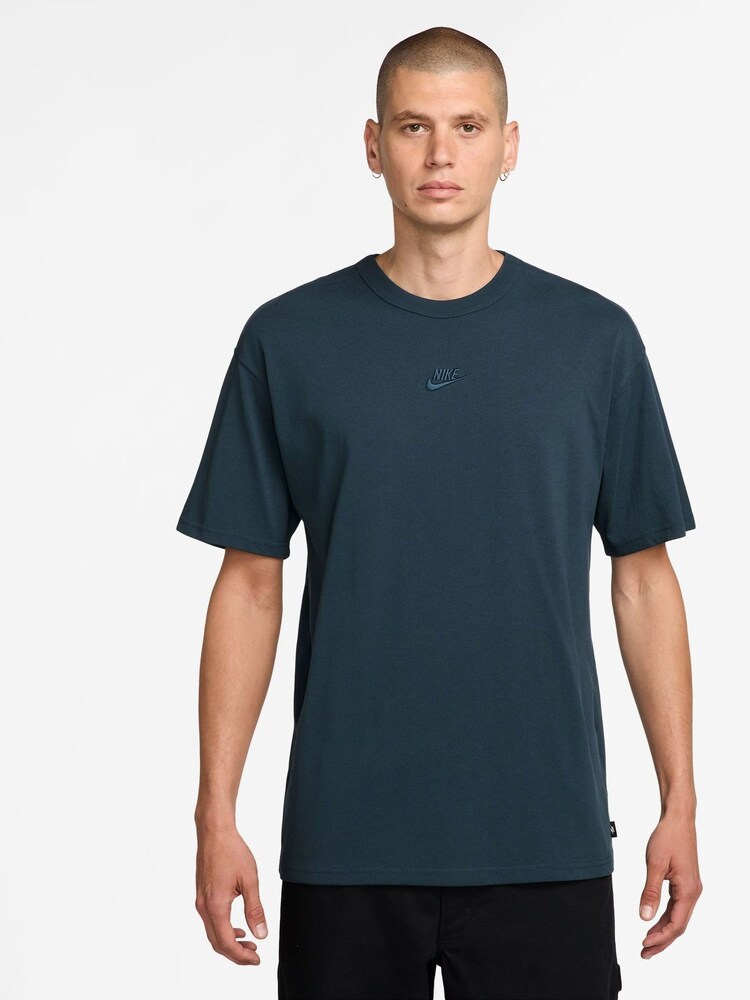 Nike Armory Navy Sportswear Premium 100% Cotton Essentials T-Shirt - Image 1 of 3