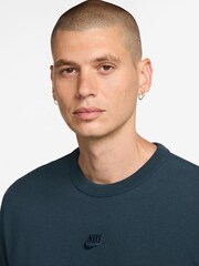Nike Armory Navy Sportswear Premium 100% Cotton Essentials T-Shirt - Image 3 of 3